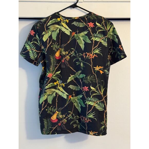 Zara Man - Mens Shirt - Tropical and Toucan Tee, Size M - Picture 2 of 5